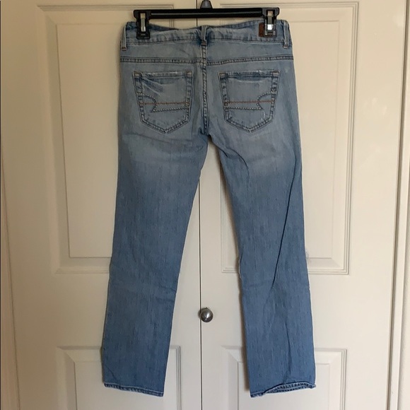 Light wash denim distressed capris - Picture 3 of 4